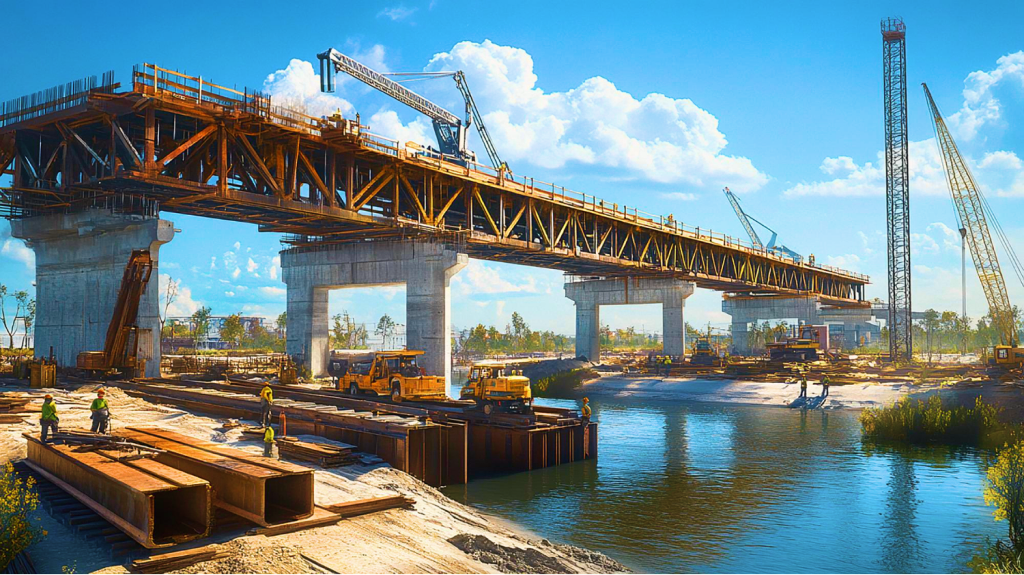 Railway bridge project, Vadodara, Gujarat