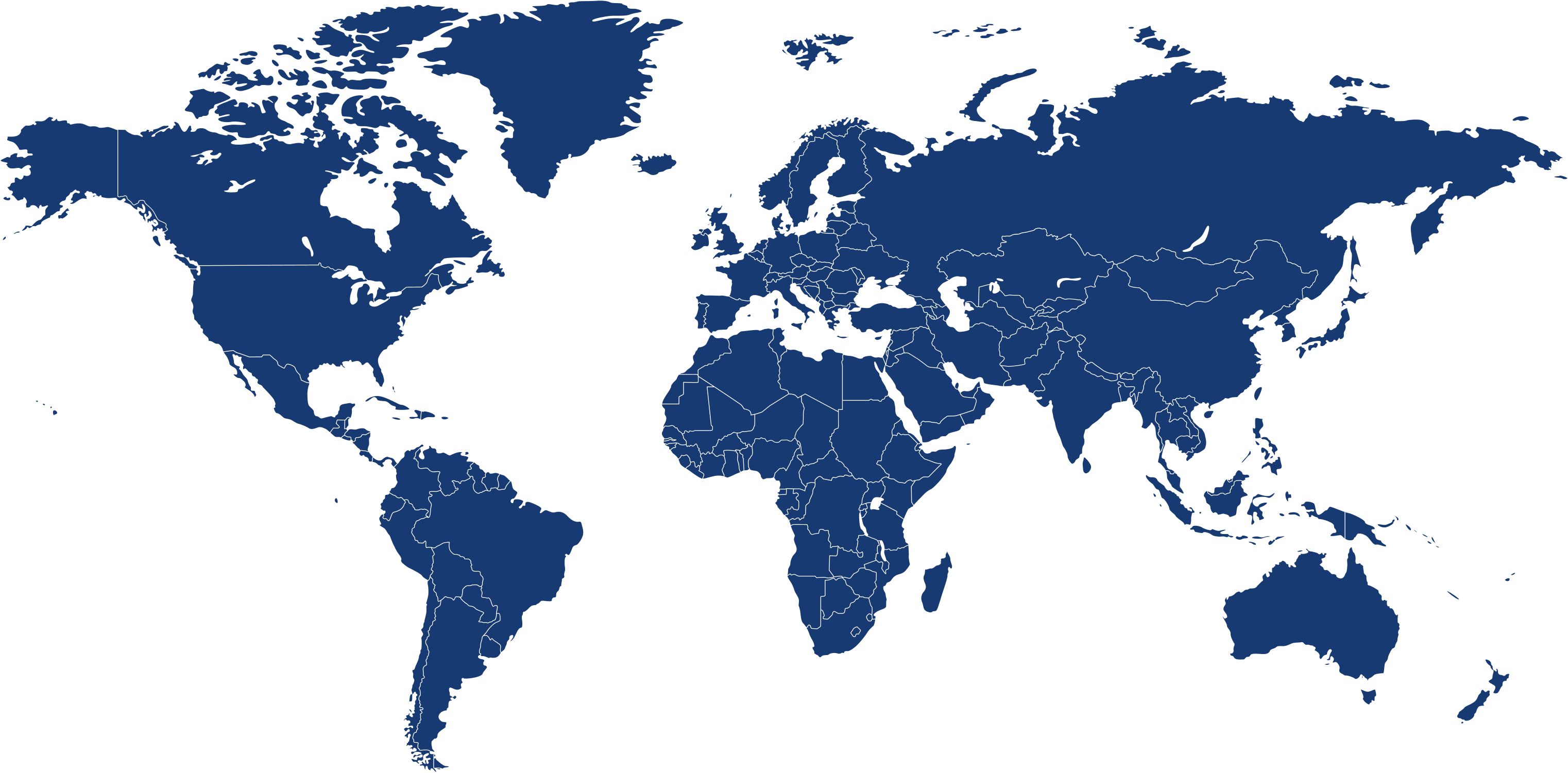 Map of the regions Graspin Industries supplies